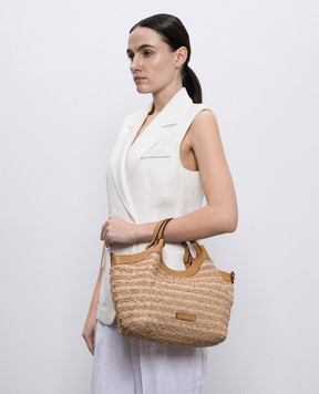 Gianni Chiarini Бежевая сумка-тоут DUA BS11119FROU