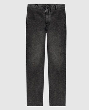 Maison Margiela MM6 Черные джинсы с эффектом потертости SH2KA0004M30009