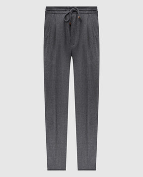 Brunello Cucinelli Сірі штани з вовни ME226E1710