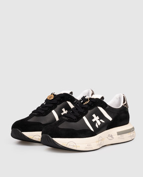 Premiata Черные кожаные кроссовки CASSIE CASSIE