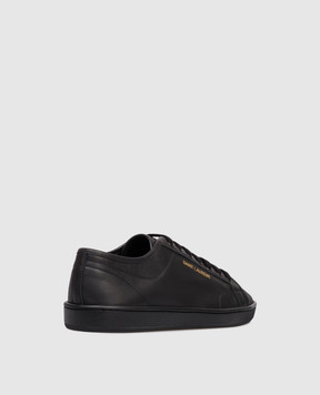 Saint Laurent Черные кожаные кеды GYM 82008700N00