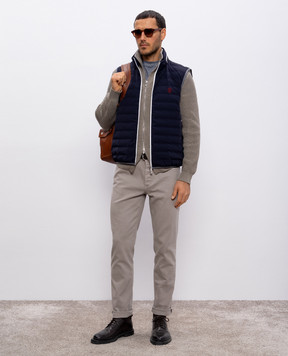Brunello Cucinelli Сірі джинси з патчем логотипа M277PD3210