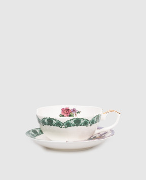 SELETTI Белый фарфоровый набор Isidora с чашкой и блюдцем 09745