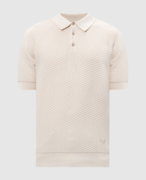 Dolce&Gabbana Бежеве поло у візерунок GXZ02ZJBCFB