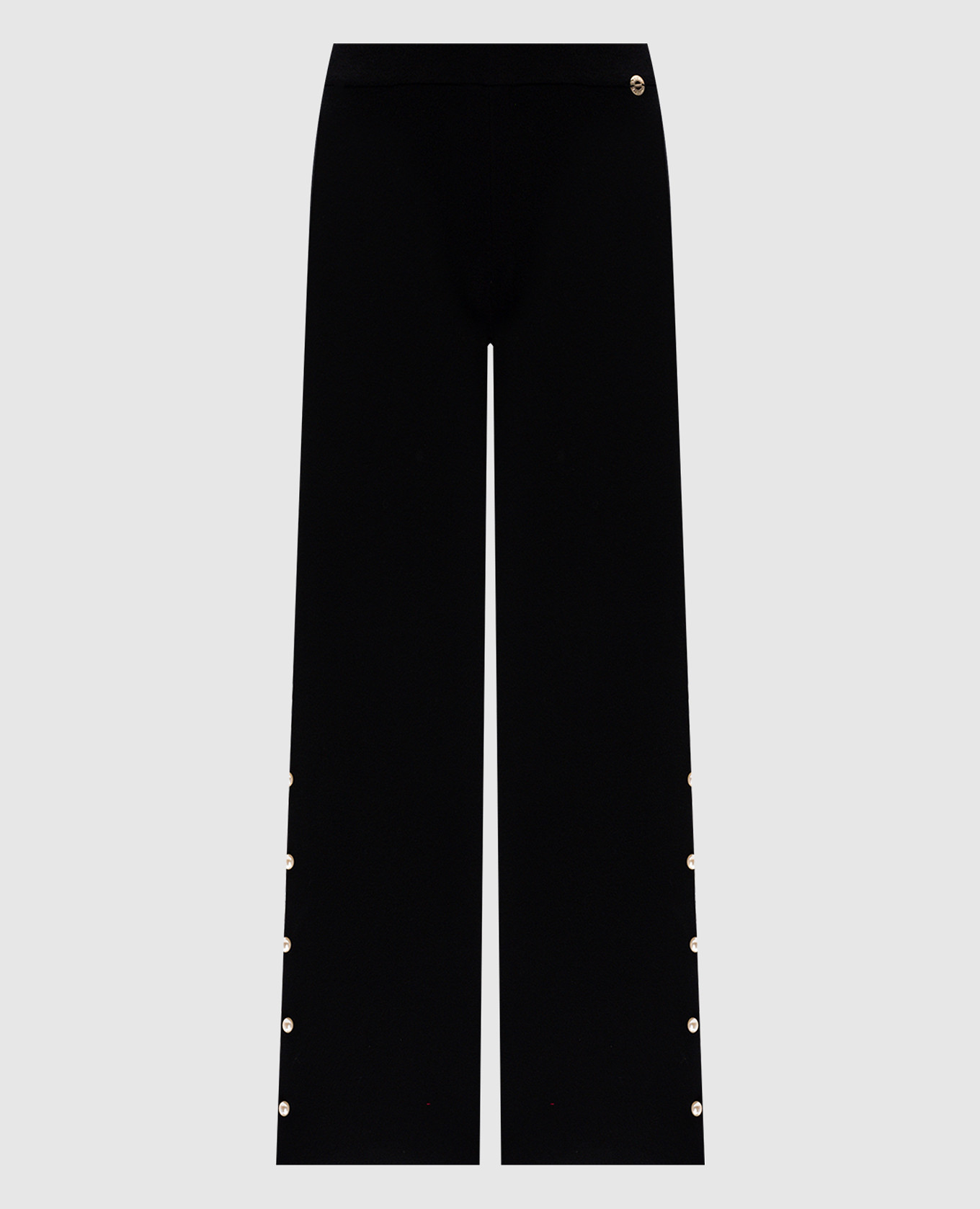 

Черные брюки с бусинами, Черный, Прямые брюки