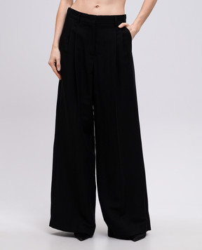 Max Mara Weekend Черные брюки VELIERO с льном VELIERO