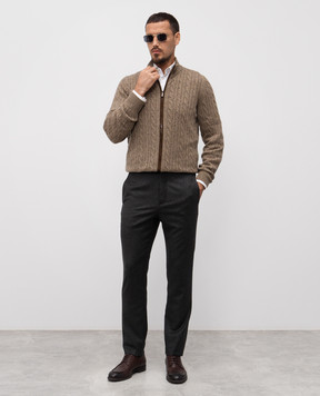 Loro Piana Коричневий кардиган  з кашеміру FAI8133