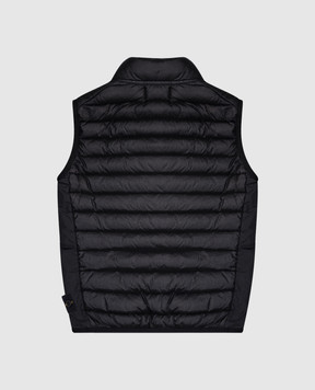 Stone Island Дитячий чорний пуховий жилет з логотипом K1S16G100002S002468