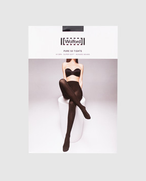 Wolford Черные колготки Pure 50 Den 14434