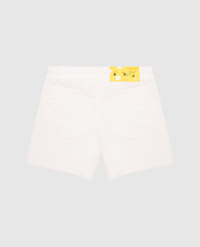Off-White Дитячі білі джинсові шорти з логотипом OGYC004S25DEN001