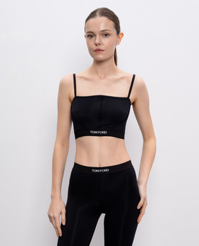 Tom Ford Черный топ с логотипом TSJ472JEX011