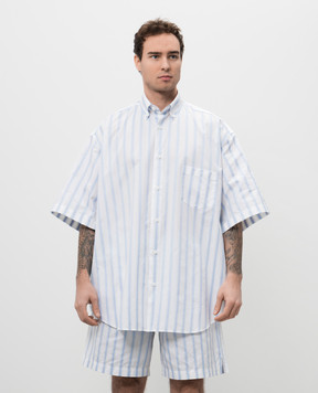 Vetements Белая рубашка в полоску с логотипом UA66SH420Lm