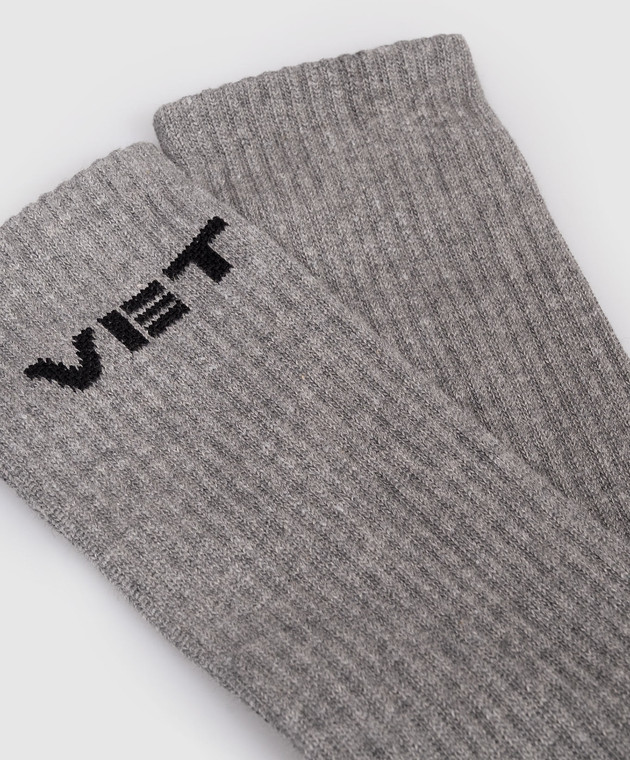 Vetements Серые носки с монограммой логотипа UH76SO250G изображение 2