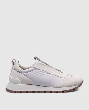 Brunello Cucinelli Белые кроссовки с цепочкой мониль MZSFG2127