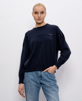 Brunello Cucinelli Синій джемпер з кашеміру M12212600P