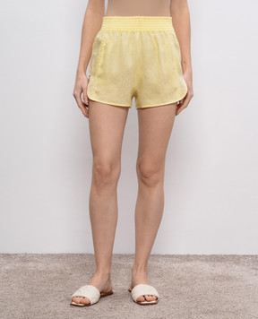 Ermanno Scervino Желтые шорты из льна D464P300NZM
