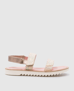 Pretty Ballerinas Детские бежевые комбинированные босоножки Esti с глитером 51265