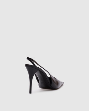 Saint Laurent Черные кожаные слингбеки Babylone 806685AAESX