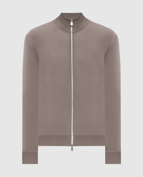 Brunello Cucinelli Коричневый кардиган из шерсти и кашемира M2400106