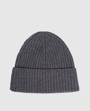 Cashmere&Whiskey Серая шапка из шерсти мериноса 201