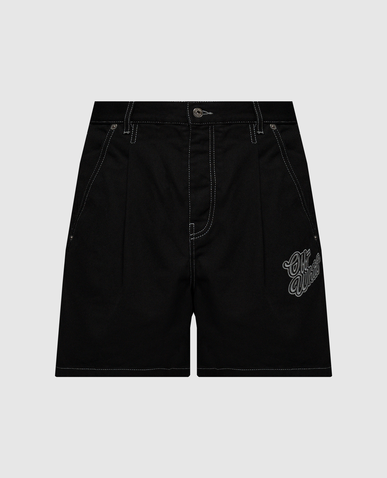 

Черные шорты с нашивкой Off White, Черный, Шорты