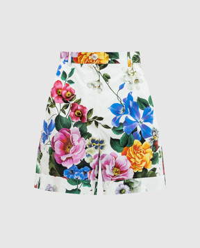 Dolce&Gabbana Білі шорти в квітковий принт FTC9RTHS5S6