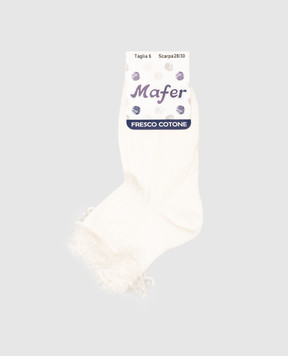 RiminiVeste Детские носки белого цвета Mafer с кружевом RFC7675