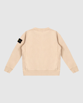 Stone Island Дитячий бежевий світшот з патчем логотипа K2S166100001S0A2068