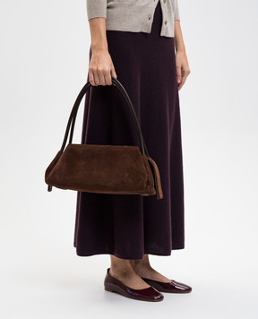 Santoni Коричнева замшева сумка-тоут з логотипом DFBBA2794BAHIOM