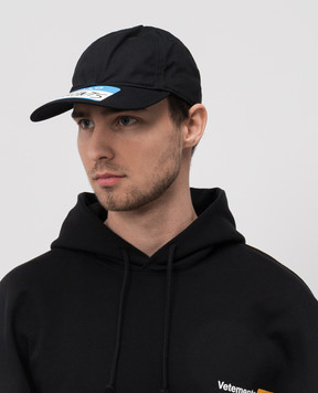 Vetements Чорна кепка My Name UA66CA110Bm
