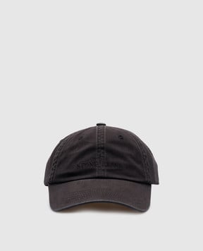 Stone Island Черная кепка с вышивкой логотипа K1S159100002S0106