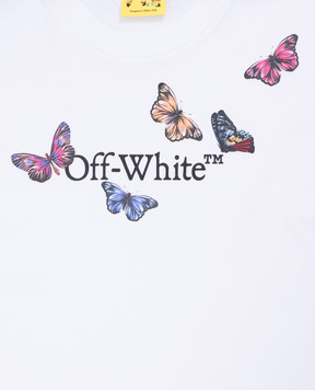 Off-White Дитяча біла футболка з логотипом OGAA001S25JER003