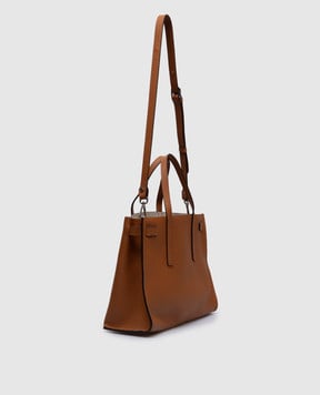 Gianni Chiarini Коричнева шкіряна сумка-тоут Atlea BS11646RNGDBL