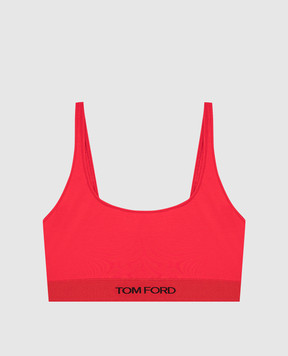 Tom Ford Красный топ с логотипом BRJ016JEX166
