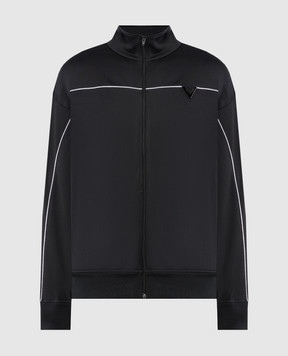 Valentino Чорна спортивна куртка з емблемою V 5V3MF27TA8M