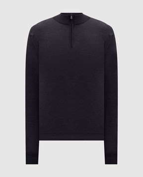 Cashmere&Whiskey Серый джемпер из мериноса шерсти 77397