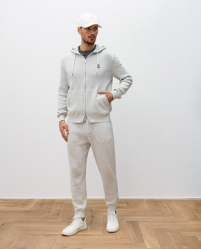 Brunello Cucinelli Сірі джогери в рубчик  M29201019G