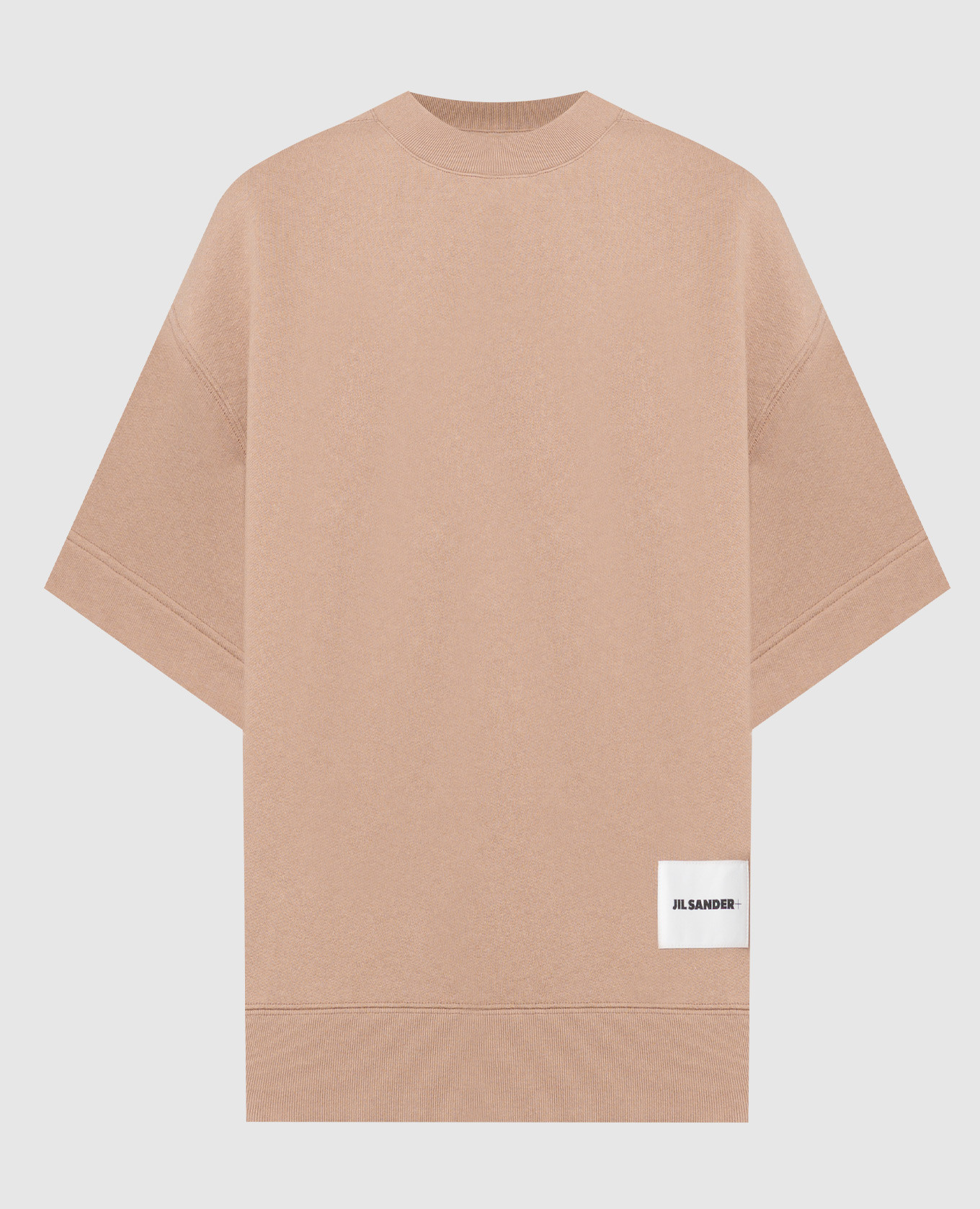 Brown t-shirt with logo patch