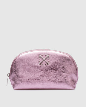 Off-White Розовая кожаная косметичка Arcade Beauty OWNS029F24LEA002