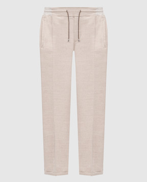 Doriani Cashmere Бежеві спортивні штани з вовни P161CSF193T125