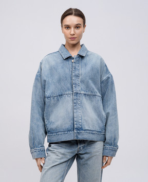 Fear of God Блакитна джинсова куртка з ефектом потертості FGE230318DNMw