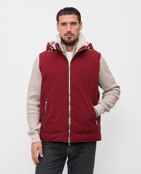 Brunello Cucinelli Бордовый пуховый жилет MV4061656
