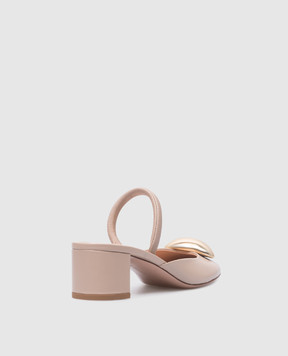 Gianvito Rossi Бежевые кожаные босоножки Sphera G9545645RICNXF
