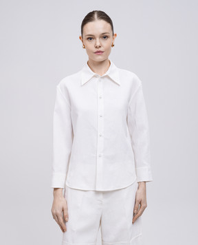 Jil Sander Белая рубашка из льна J02DL0205J60001