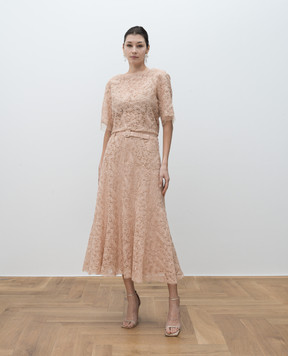 Ermanno Scervino Бежевий топ з вишивкою D462L300OEX