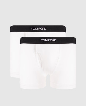 Tom Ford Набор белых трусов-боксеров с узором логотипа T4XC31040