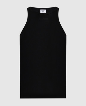 Vetements Чорна майка з логотипом UA66TO620Bm