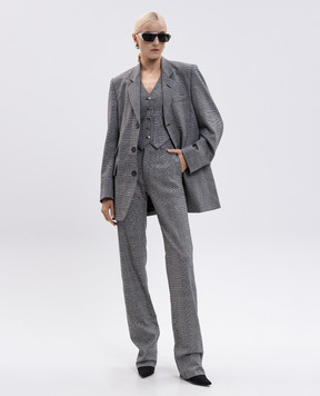 Vetements Сірий жилет з вовни в клітинку WH76TG200GC