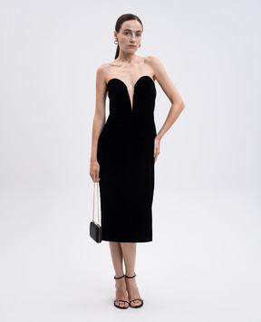 Tom Ford Черное бархатное платье-бюстье AB3571FAX1335