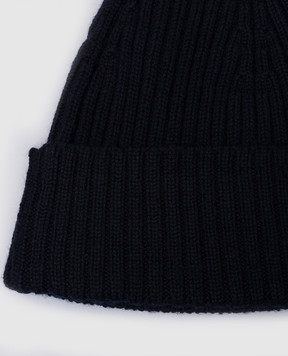 Cashmere&Whiskey Синяя шапка из шерсти мериноса 201